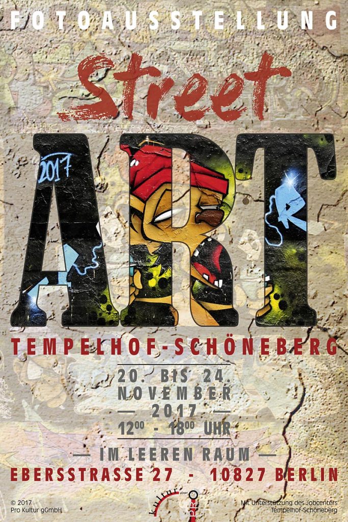 Ausstellung STREETART 20.11.2017 bis 24.11.2017